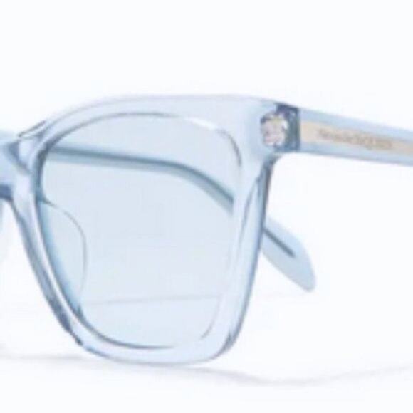 Alexander McQueen 54mm Square Sunglasses light blue - Picture 4 of 12